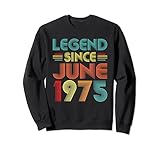 Photo Gallery legend since june 1975 birth of birthday vintage men women felpa Photo Gallery legend since june 1975 birth of birthday vintage men women felpa