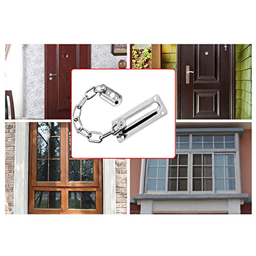 Cerradura de puerta de 2 piezas y herrajes decorativos cromados para seguridad 5