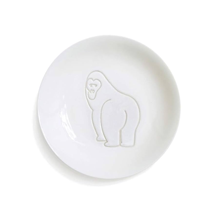 ごりら Amazon｜natural69 【 波佐見焼 】 ZUPA white 豆皿 ゴリラ