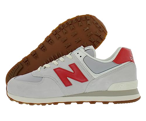 Preisvergleich Produktbild New Balance 574 Herren-Sneaker, weiß / rot, 46 / 46.5 EU