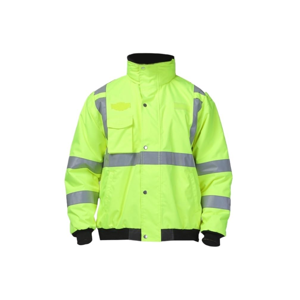 Chaleco Seguridad Chaqueta Reflectante Cálida De Invierno For Saneamiento Tráfico Y Carreteras Reflectante Seguridad