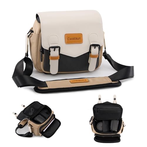 Bolsa compacta para cámara de hombro Cwatcun blanca miniatura 1