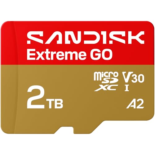 Image of SANDISK 2TB Extreme GO microSDXC UHS-I Card, 5K & 4K UHD Video, 240MB /s Read, 150MB /s Write, A2, U3, V30, High-Speed for Android, Action Camera & Gaming