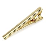 New Durable Men Boys Alloy Gold Plated Tone Simple Necktie Tie Pin Clasp Clip