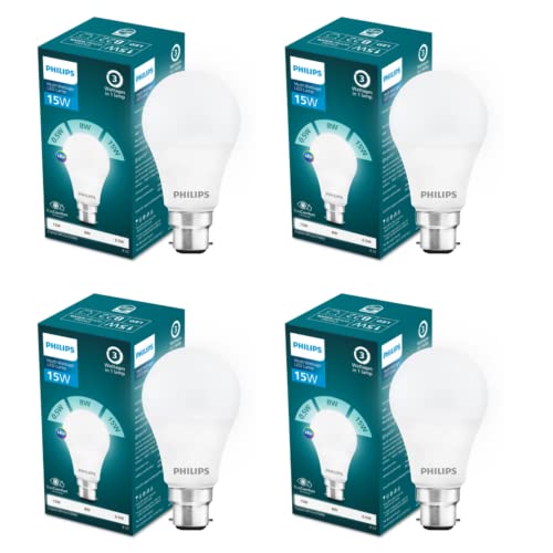 PHILIPS Multi -Wattage B22D LED Bulb | 3 Wattages In 1 LED Bulb | 15W, 8W, 0.5W 3 Way Scene Switch LED Bulb For Home & Decoration | Color: Crystal Whi