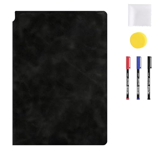 Pevlkawr Tableau Blanc A5 Effaçable à Sec 24x17 cm Mini Tableau Blanc Portable avec 3 Marqueurs et 1 Chiffon Double Face pour Bureau École Maison Organisation Idées