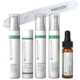 SOLVADERM Skin Care Set (6 Piece) Travel Size Beauty Essential Treatments for your Eyes, Face, Neck & Chest | Anti-Wrinkle, Anti-Aging & Skin-Rejuvenating Benefits with SPF Lip Balm