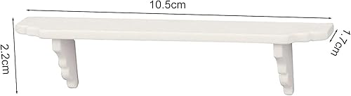 Miniatura 2 de 1 estante de pared blanco de Dollhou, accesorios de casa de muñecas en miniatura a escala 1:12, estante de pared de almacenamiento de casa de