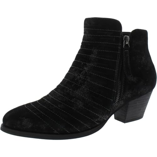 David Tate Womens Bellview Suede Embroidered Ankle Boots