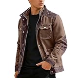 Generisch 2026 Lässige Jeansjacke mit offener Vorderseite, Hemdjacke, und vielseitig, ideal für Outdoor-Aktivitäten im Herbst. (Coffee, M)