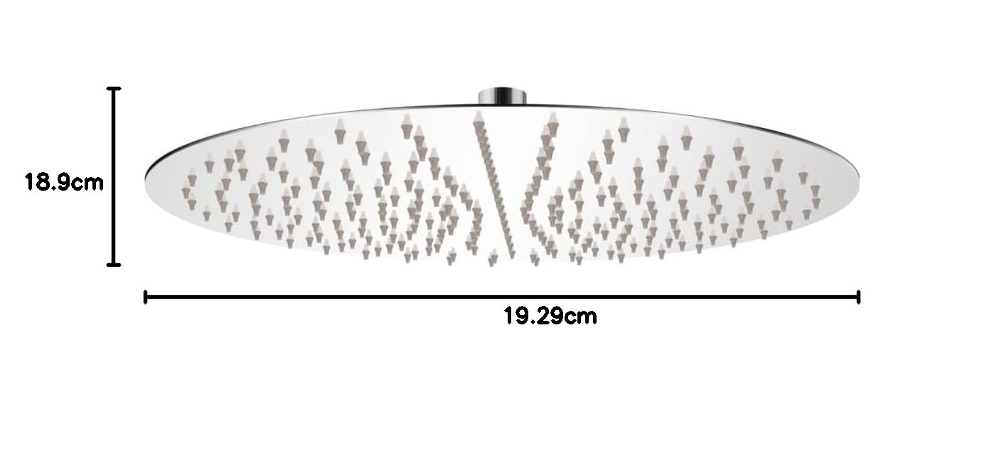 vidaXL Cabezal de Ducha Redondo Efecto Lluvia Acero Inoxidable 40 cm Alcachofa