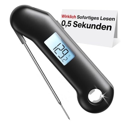 ThermoMaven F1 Turbo Digitales Fleischthermometer –0,5s Sofortanzeige Grillthermometer, ±0,3℃ Genau Thermometer Kochen, IP67 Wasserdicht Magnetische Thermometer Kochen, Flaschenöffner Braten BBQ Grill
