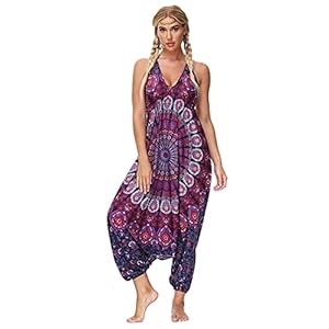 ferty Elegante jumpsuit voor dames, strappy neckholder eendelige harembroek lange boho bandeau elegante oversized…