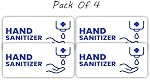 EDesign Stickers étiquettes de sanitizer main - 2x1 Pouces - Stickers distributeur autocollant pour les petites entreprises (paquet de 4)