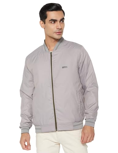 Image of Qube By Fort Collins Men's Polyester Standard Length Regular Fit Reversible Winter Jacket with Ribbed Cuffs & Hood - Warm, Stylish & Versatile