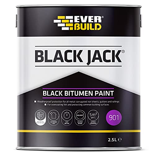Everbuild 90102 - Black Bitumen Paint 2.5L 901 by Everbuild