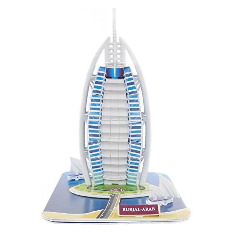 Runsong Creative 3D Puzzle Paper Model Burj AL Arab DIY Fun & Educational Toys World Great Architecture Series, 38 Pcs Cover