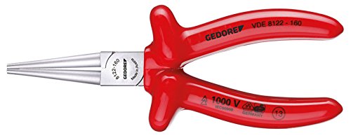 🛒 Crazy Deals GEDORE VDE 8122-160 VDE Round Nose Pliers with VDE Dipped Insulation
