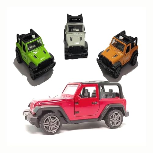 Image of SHAKTISM Thar Diecast Model Toy, 1:32 Scale with Sound & Lights Pull Back Collectible Vehicle Toy Door Opening Scale Car Model Birthday Gift for Boys Girls (Green-Diecast Metal Car)