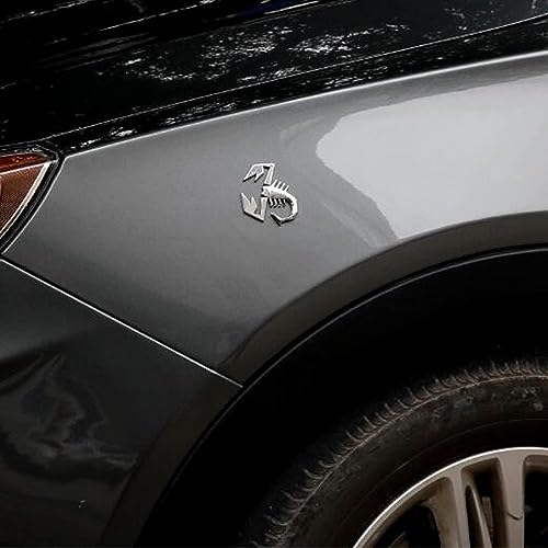 VRT 3D Chrome Emblem Automotive Car, Bike Badges Logo Self Adhesive Sticker (Scorpion, Silver)