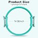 Pilates Ring 15 Inch Magic Circle Ring, Dual Padded Handles Pilates Rings Circle, Adjustable Yoga Ring, Strength, Flexibility, Body Toning, Pilates Fitness Equipment for Home Gym Exercise Green