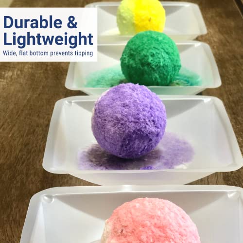 Pure Ponta Weigh Boats Large - 125 Pack 330Ml Plastic Disposable Trays For Scale, Square Weighing Dishes For Powder Weight, Epoxy, Crafts, Food Samples - Pour Boat Tray, Anti-Static Lab Dish Container #TOP5