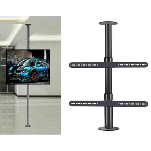 Soporte de pared universal para televisor, soporte ajustable para TV de 32 a 75 pulgadas, rotación de 360 grados, adecuado para instalación en techo o pared