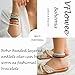 Boho Handmade Beaded African Anklets Multicolor Women Stretch Seed Beads Rainbow Ankle Bracelets Glass Bead Bracelet Elastic Foot and Hand Chain Jewelry (7PCS)