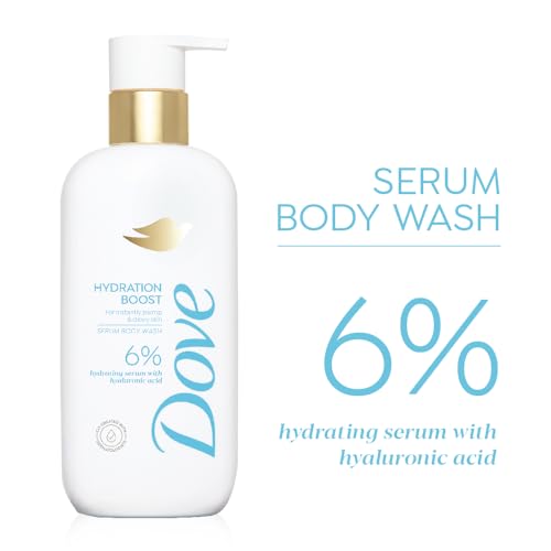 Image of Dove Hydration Boost Serum Body Wash | 6% Hydrating Serum with Hyaluronic Acid | For instantly plump & dewy skin | Paraben & SLS free | 300 ml