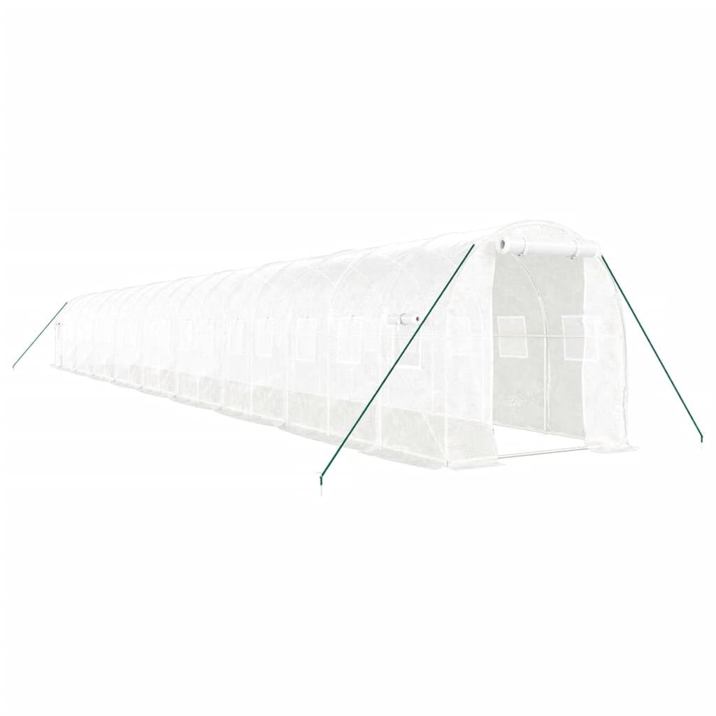 Generico Serra con Telaio in Acciaio Bianco 36 m² 18x2x2 m