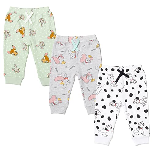 Image of Disney Classics Winnie the Pooh Tigger Eeyore Piglet Dumbo Patch Thumper Bambi 3 Pack Pants Newborn to Toddler