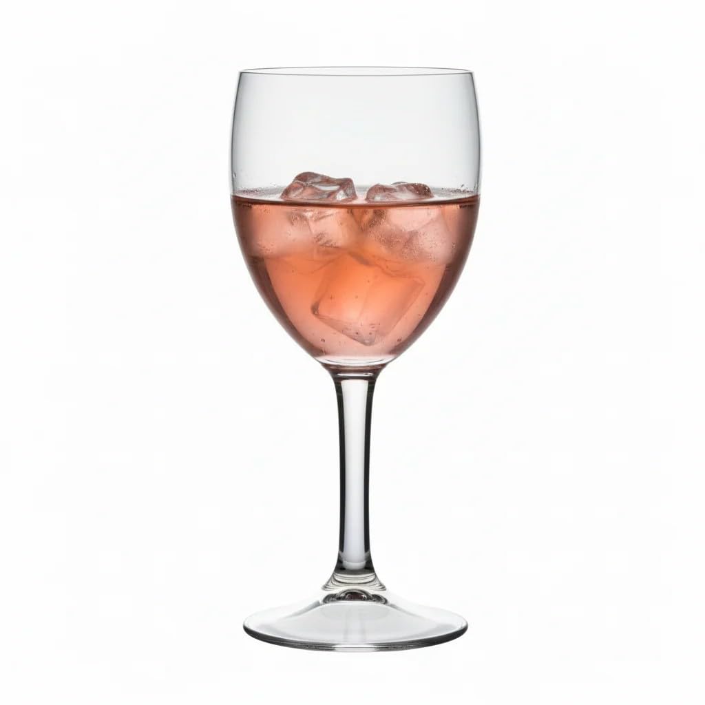 Set of 12 255ml Polycarbonate Wine Glasses Reusable Virtually Unbreakable Ideal for Parties, Outdoors and Catering