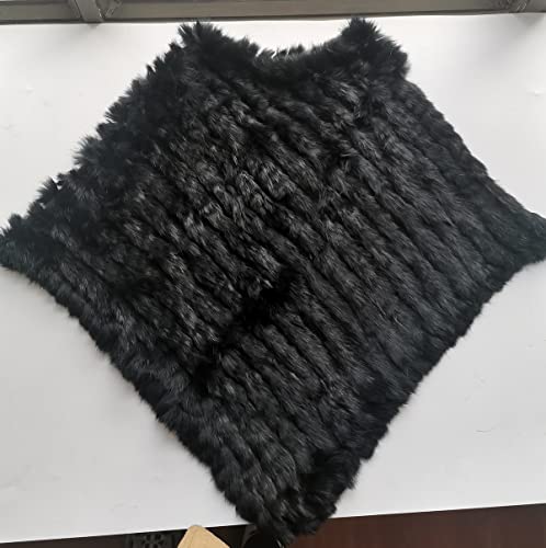 Women Shawl Genuine Rabbit Hair Knitted Cape Triangle Poncho Stole Winter Warm Wedding Party3