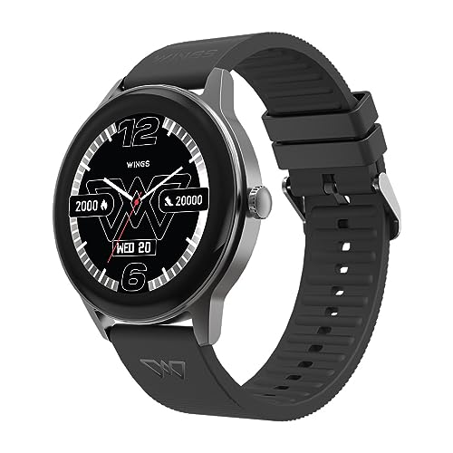 Image of Wings Platinum Smartwatch with 1.39 inch HD IPS Display 110+ Workout Modes, 200+ Watchface, powerful 260mah Battery, 7 Days Battery Life, advanced Bt 5.3 Calling 24 /7 Health Monitoring, Ai Voice Assistant