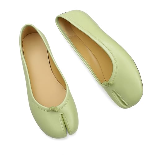 Image of Tabi Shoes Women Split Toe Shoes Wide Width Ballet Flats Comfort Casual Work Shoes for Women Office