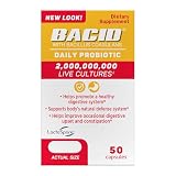 Bacid Daily Probiotic with Bacillus Coagulans, 50 Count, Digestion Supplement to Improve Occasional Constipation