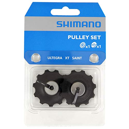 Shimano Schaltröllchen Set - 2 Stück - 9 fach, XT, Ulterga, Saint, Y-5X998150, Schwarz/Silber