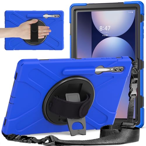 Protection Samsung Galaxy Tab S10 Ultra 14.6 2024 SM-X920 antichoc support poignée bleu