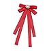 Deevoka Bow Tie for Women Pre Tied Bowtie Fashion Neck Tie Brooch Pin Ribbon Tie for School Uniform Wedding Costume Accessories Party, Red