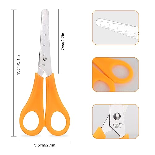 Miniatura 2 de Rucudim Tijeras Para Niños - 10 Tijeras De Seguridad Preescolares, Acero Inoxidable, Pequeñas Para Papel, Escolares