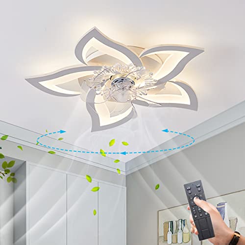 Plafoniera Ventilatore Moderno Bianco Storm Led CCT 60w Dimmerabile Con