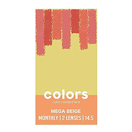 カラコン カラーズ マンスリー メガベージュ colors【PWR】-0.50 2枚入り