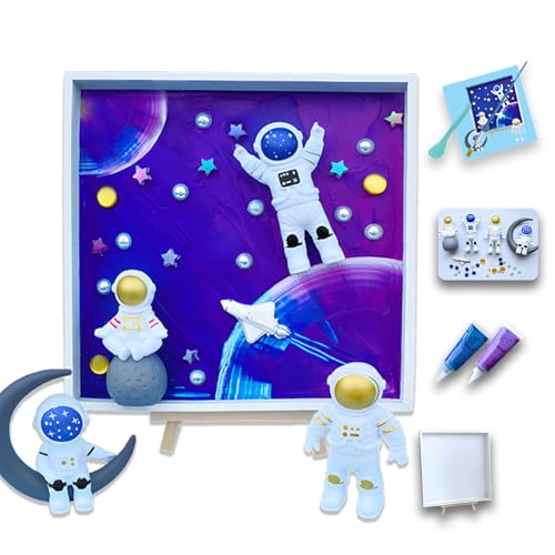 Homorro Kit Manualidades Niños 6 7 8 9 10 11 años Maletin Pinturas para Niñas DIY Set de Pintar con Geles Cremosos Pasatiempos Regalos Cumpleaños Regalo Juguetes Astronautas Juegos