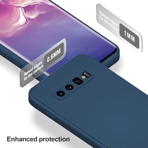 Coque silicone pour Samsung S10 avec finition microfibre bleu