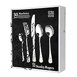Stanley Rogers Manchester Cutlery Set 30-Piece – Premium Stainless Steel Cutlery Set – Elegant Kitchen Cutlery Set for 6