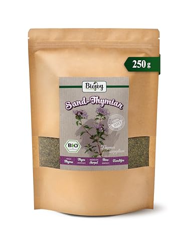 Biojoy Tomillo Silvestre Orgánico (250 g), seco y cortado, para el té (Thymus serpyllum) Biojoy Tomillo Silvestre Orgánico (250 g), seco y cortado, para el té (Thymus serpyllum)