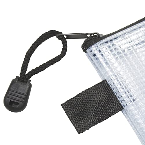 eco-eco Long 95% Recycled Super Strong Bag, Waterproof Mesh Tuff Bag, Reinforced Black Zip Closure Pencil Case 33x12.7cm - Image 3