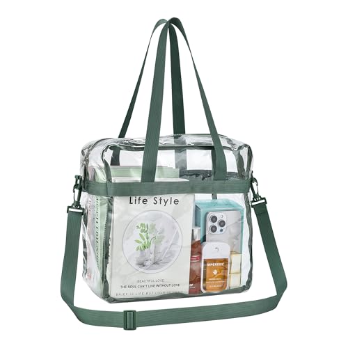 USPECLARE Clear Tote Bag for Stadium Events, 12x6x12 Transparent Stadium