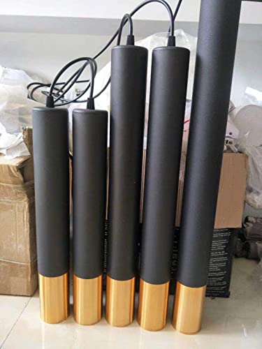 Lámpara colgante moderna LED de tubo largo cilíndrico ajustable 7