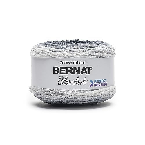Image of Bernat Blanket Perfect Phasing DEEP Black Cake Yarn - 2 Pack of 10.56oz /299.37g - 100% Polyester - #6 Super Bulky - 220 Yards for Knitting, Crocheting, Crafts & Amigurumi